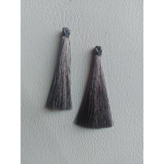 Кисточки декоративные 6,5 см цв. серый, цена за 1 шт